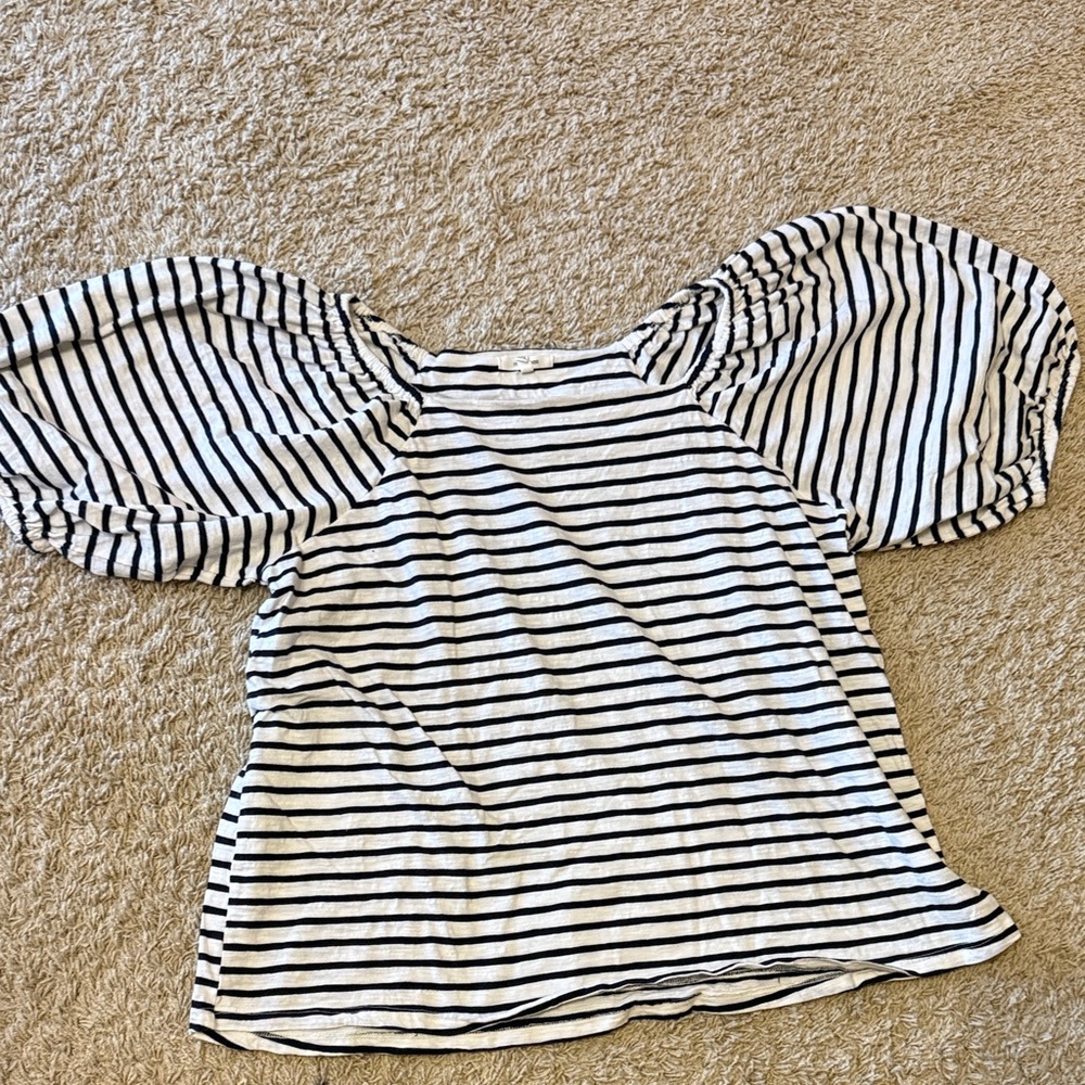 Striped Puff Sleeve Top women’s size XXL